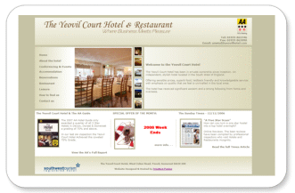 Content managed site for Yeovil Court Hotel